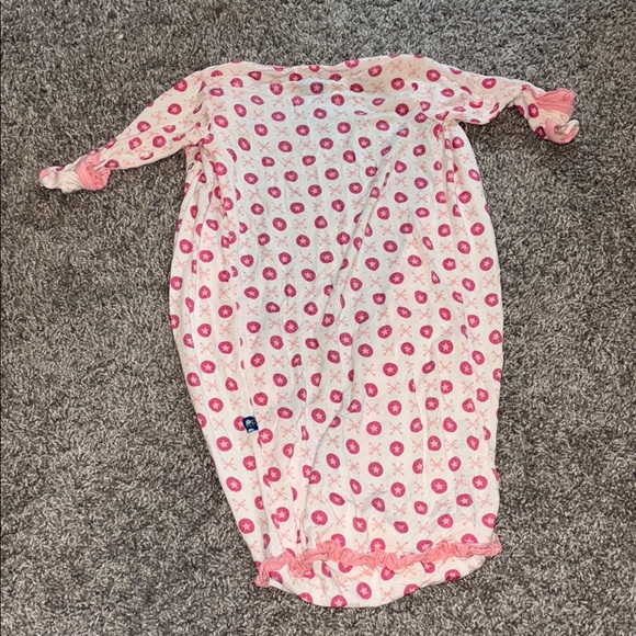 Pink Baby Sleep Gown with Heart Pattern - Picture 4 of 4